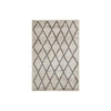 Benzara Machine Woven Fabric Rug with Diamond Pattern, Medium, Taupe Gray