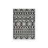 Benzara Machine Woven Fabric Rug with Tribal Pattern, Large, Gray and White