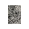 Benzara Machine Made Fabric Rug with Marble Texture, Large, Black and Gray