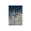 Benzara Machine Made Fabric Rug with Diamond Pattern, Medium, Blue and Gray