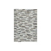 Benzara Flatweave Leatherette Rug with Tiles Design Pattern, Medium, Black and White
