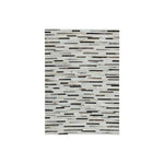 Benzara Flatweave Leatherette Rug with Tiles Design Pattern, Medium, Black and White