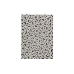 Benzara Hand Sewn Hair Fabric Rug with Tiles Pattern, Large, Black and Brown