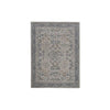 Benzara Machine Woven Fabric Rug with Floral and Vine Design, Medium, Gray and Brown