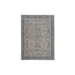 Benzara Machine Woven Fabric Rug with Floral and Vine Design, Medium, Gray and Brown