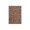 Benzara Hand Sewn Hair Rug with Spheres and Lines Pattern, Large, Black and Brown