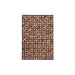 Benzara Hand Sewn Hair Rug with Spheres and Lines Pattern, Large, Black and Brown