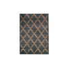 Benzara Machine Woven Fabric Rug with Trellis Pattern, Large, Gray and Brown