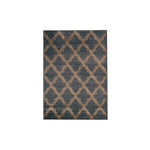 Benzara Machine Woven Fabric Rug with Trellis Pattern, Large, Gray and Brown
