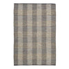 Benzara Hand Woven Fabric Rug with Chevron and Checkerboard Pattern, Medium, Gray