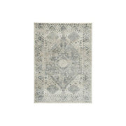 Benzara Rectangular Polypropylene Rug with Medallion Pattern, Medium, Gray