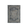 Benzara Rectangular Polypropylene Rug with Medallion Pattern, Medium, Dark Gray