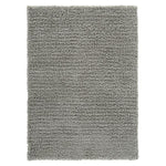 Benzara Rectangular Solid Color Rug with Polyester Shag Pile, Medium, Gray