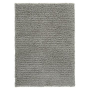 Benzara Rectangular Solid Color Rug with Polyester Shag Pile, Medium, Gray