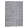 Benzara Rectangular Polyester Rug with Low Pile and Solid Color, Medium, Gray