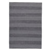 Benzara Rectangular Polypropylene Rug with Stripe pattern, Medium, Dark Gray