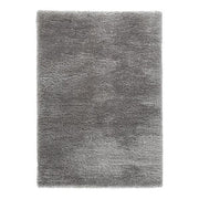 Benzara Rectangular Polypropylene Rug with Solid Color, Medium, Gray