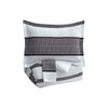 Benzara Fabric Upholstered Tribal Stripe 3 Piece King Comforter Set,Black and White