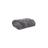 Benzara Fabric Throw Blanket with Fringe Details, Set of 3, Gray