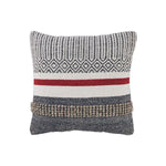 Benzara Fabric Pillow with Diamond and Beaded Pattern, Set of 4, Multicolor