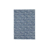 Benzara Machine Woven Fabric Rug with Embossed Cross Hatch Design, Medium, Blue
