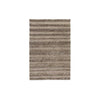 Benzara Handwoven Fabric Rug with Soft Piles Stripes and Shag Design, Large, Brown