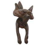 Benzara BM229287 Metal Frame Fox Shape Door Knocker, Rustic Bronze