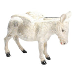 Benzara BM229288 Metal Frame Donkey Figurine with Wings, White