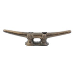 Benzara BM229289 Cast Iron Frame Cleat with Textured Details, Rustic Brown