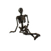 Benzara BM229297 Industrial Style Metal Frame Skeleton Figurine, Dark Gray