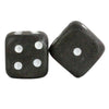 Benzara BM229300 Hand painted Metal Frame Dice, Set of 2, Gray and White