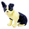 Benzara BM229302 Boston Terrier Shape Metal Frame Doorstop, Cream and Black