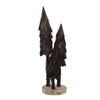 Benzara BM229357 Wooden Accent Decor with Shaving Tree Design, Brown