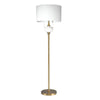 Benzara Metal Floor Lamp with Diamond Texture Pattern Spherical Accent, Gold