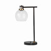 Benzara Dome Shade Metal Desk Lamp with 1 USB Plugin, Dark Bronze