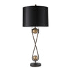 Benzara Metal Table Lamp with infinity Design Base and Circular Shade, Bronze