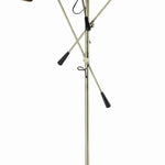 Benzara 3 Light Metal Floor Lamp with Adjustable Height, Black