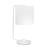 Benzara 21 inch Table Lamp with Curved Metal Support, White