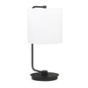 Benzara 21 inch Table Lamp with Curved Metal Support, Black