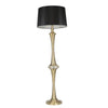 Benzara 59 inch Contemporary Metal Floor Lamp with Drum Shade, Gold and Black