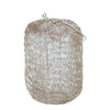 Benzara Metal Lantern with Glass Hurricane and Mesh Design, Silver