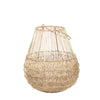 Benzara Metal Mesh Design Lantern with Glass Hurricane, Silver