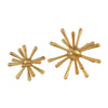 Benzara Aluminum Frame Decorative Metal Jack, Set of 2, Gold