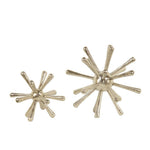 Benzara Aluminum Frame Decorative Metal Jack, Set of 2, Silver