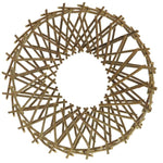 Benzara Decorative Expandable Willow Wreath, Natural Brown