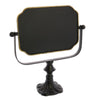 Benzara Carved Metal Chalkboard Stand, Black and Brass