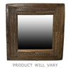 Benzara Carved Reclaimed Wood Molded Frame Mirror, Brown