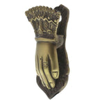 Benzara Carved Metal Hand Shape Clip, Medium, Brass