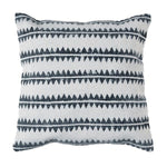 Benzara 16 x 16 Accent Pillow with Sawtooth Stripe, Gray and White