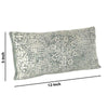 Benzara 12 x 24 Accent Pillow with Block Print, Gray and White